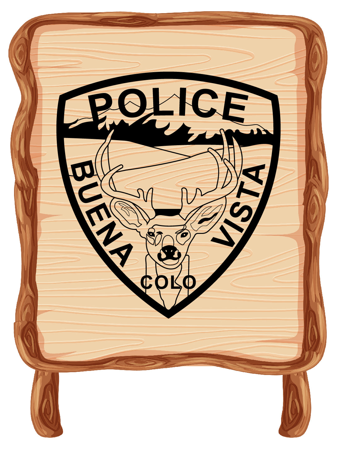 Colorado Buena Vista Police Badge SVG | Law Enforcement Vector File for CNC, Laser & Crafts