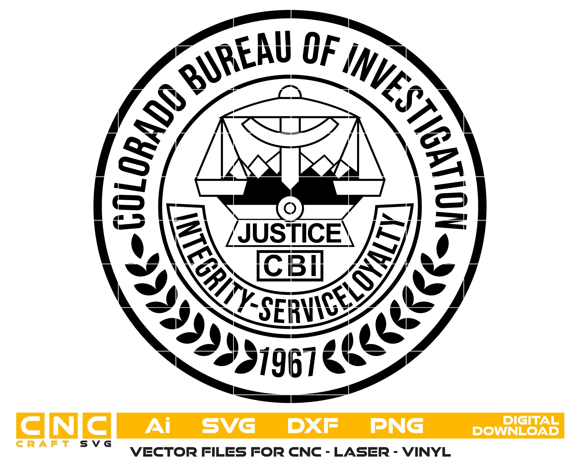 Colorado Bureau Of Investigation CBI Police Special Unit Patch