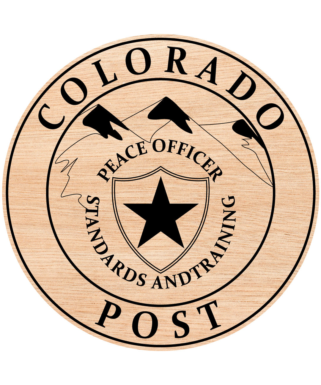 Colorado POST Peace Officer Badge SVG | Law Enforcement Vector for CNC, Vinyl & Printing