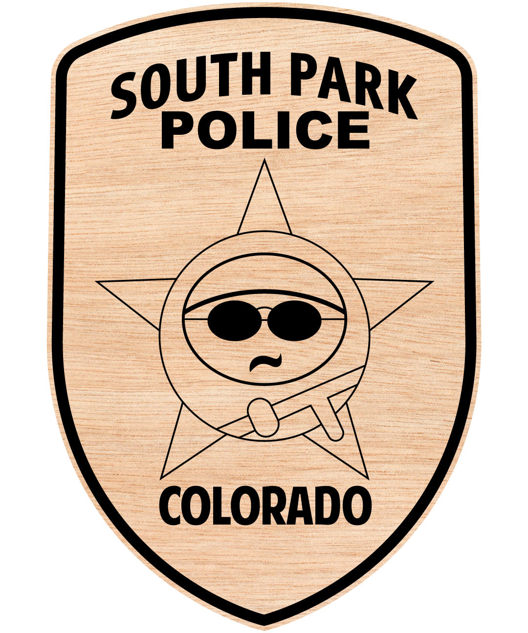 Colorado South Park Police Badge SVG | Vector Law Enforcement Design for CNC & Printing