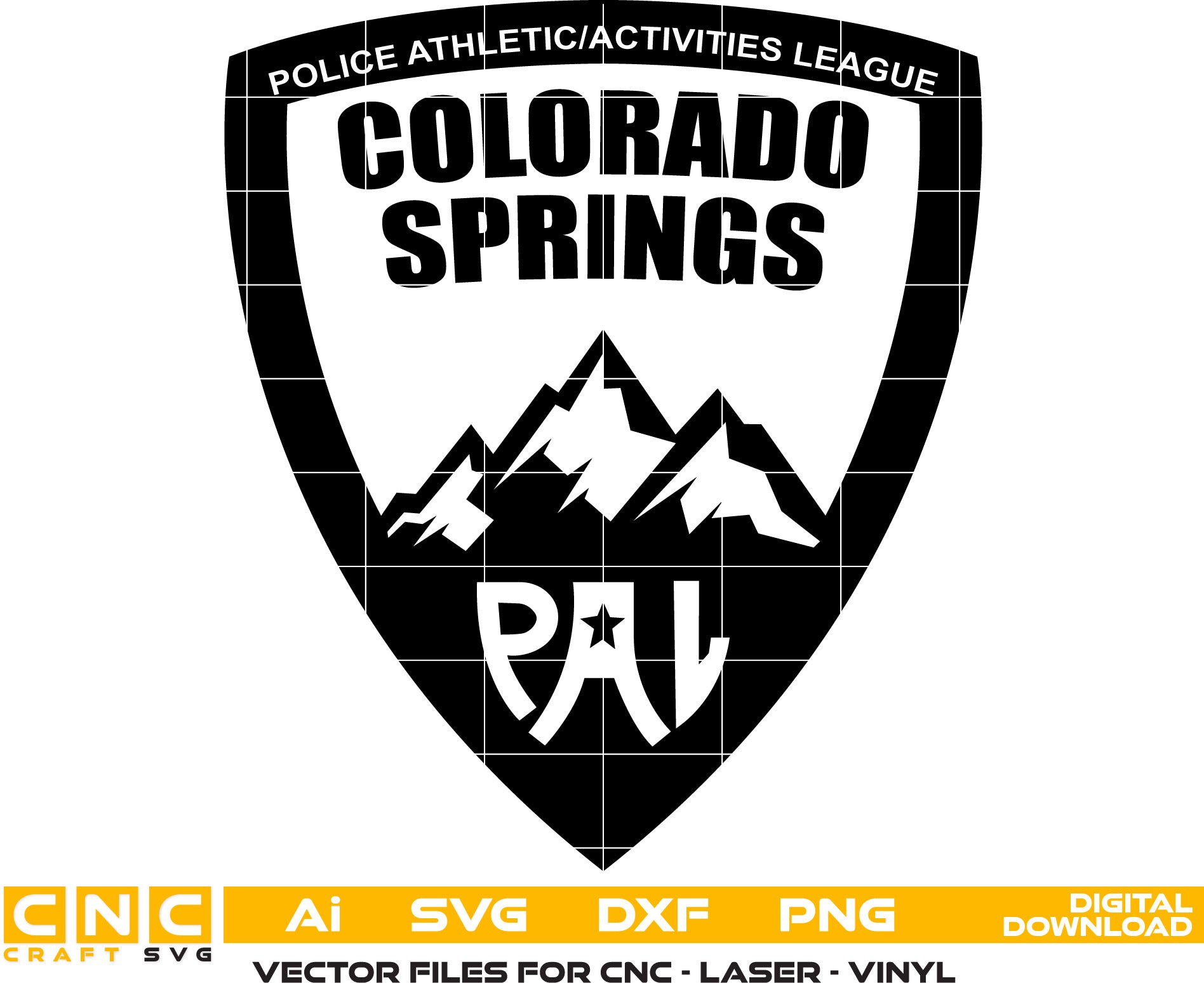 Colorado Springs Police Logo Vector Art