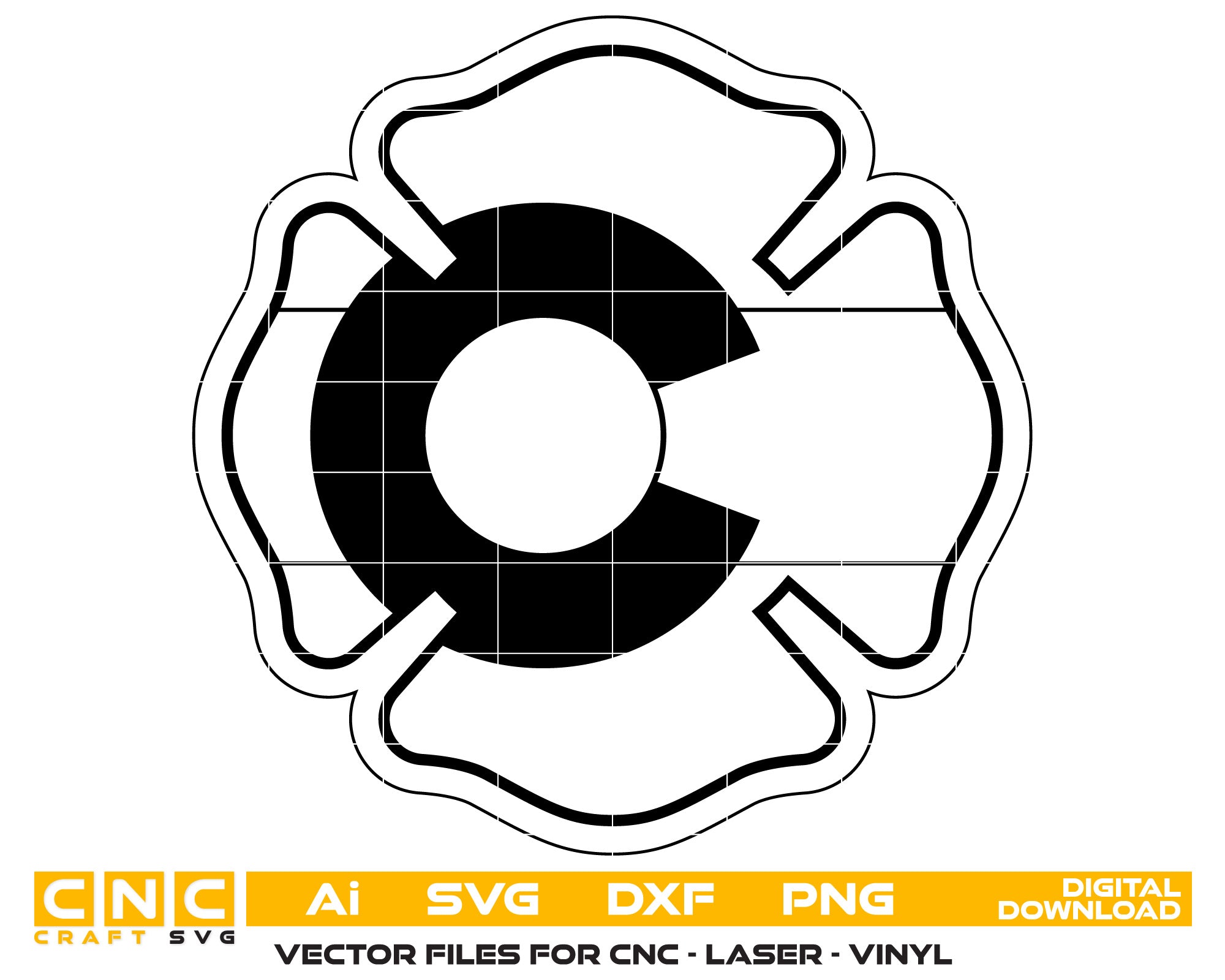 Colorado State Flag Firefighter Decal SVG | CO Fire Rescue Badge Vector for CNC & Print