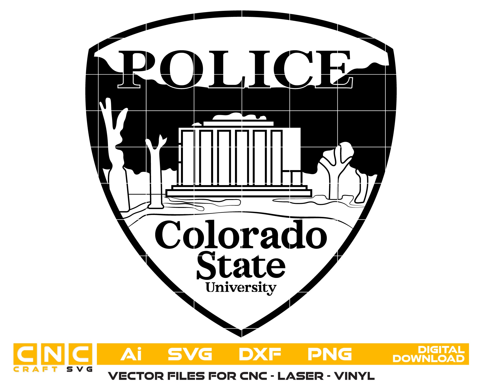 Csu Patch Colorado State University Police Department Patch