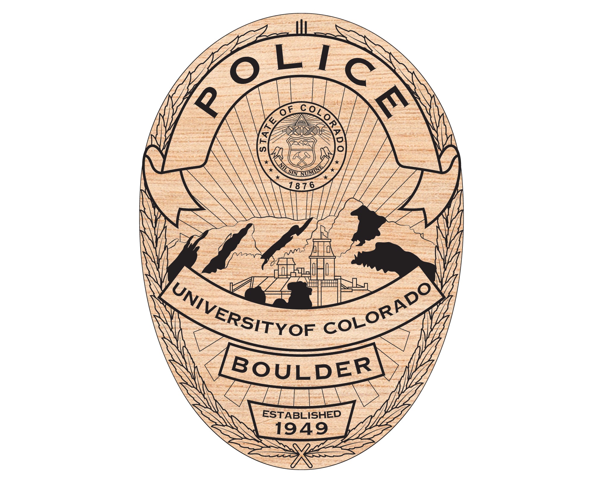 University of Colorado Police Badge SVG, Colorado Police Department Vector, CU Police Logo SVG, Law Enforcement Badge Vector, University Police SVG, Colorado Badge Design
