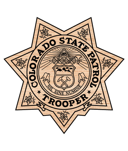 Colorado State Patrol Trooper Badge SVG, Colorado State Police Badge Vector, Colorado Trooper SVG Emblem, Colorado Law Enforcement Badge Logo SVG, #support