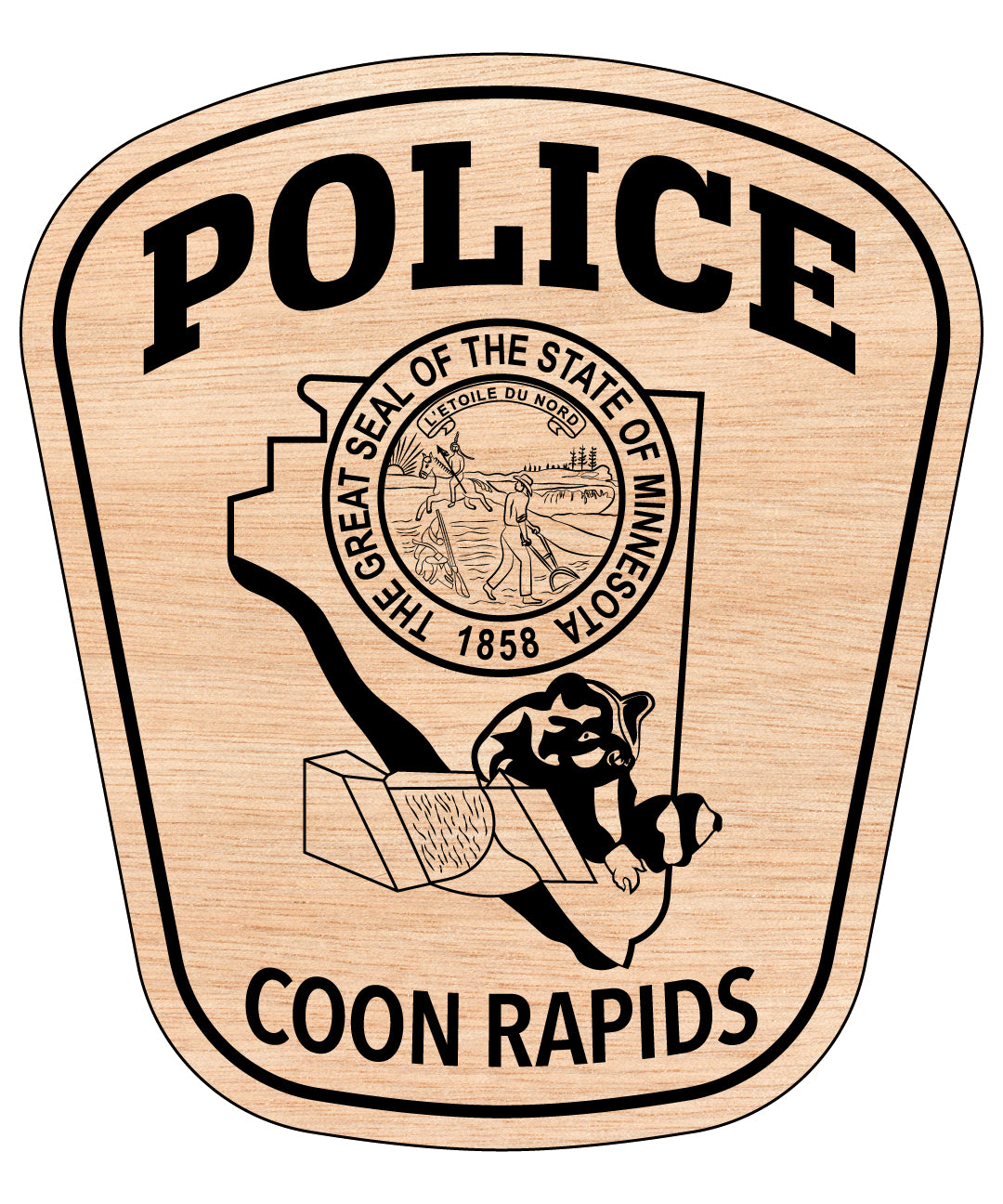 Coon Rapids Police Patch SVG, Minnesota Police Patch Vector, Coon Rapids Law Enforcement Emblem, Police Department Patch SVG, Coon Rapids PD Patch