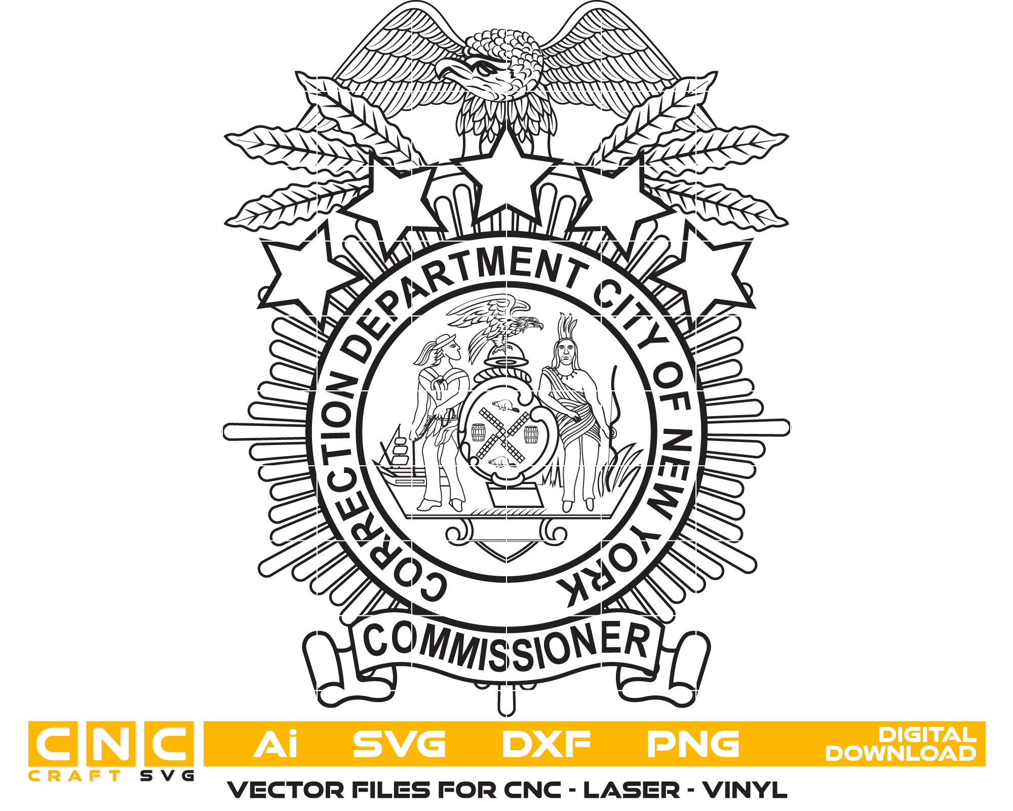Doc Flag Correction Department City of New York Badge