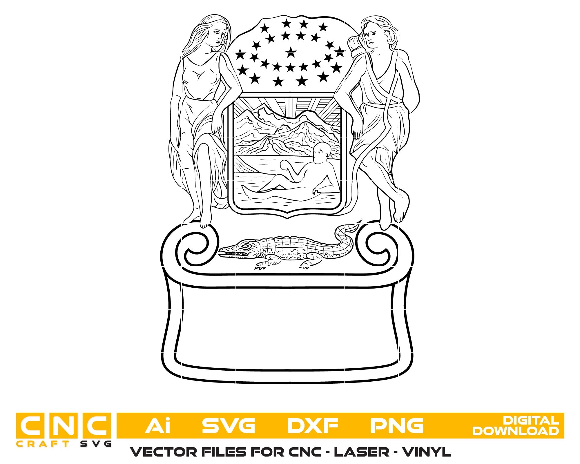 Crest Craft SVG, Craft Crest Vector, DIY Crest SVG, Emblem Craft Design, Shield Crest SVG, Engraving Craft File