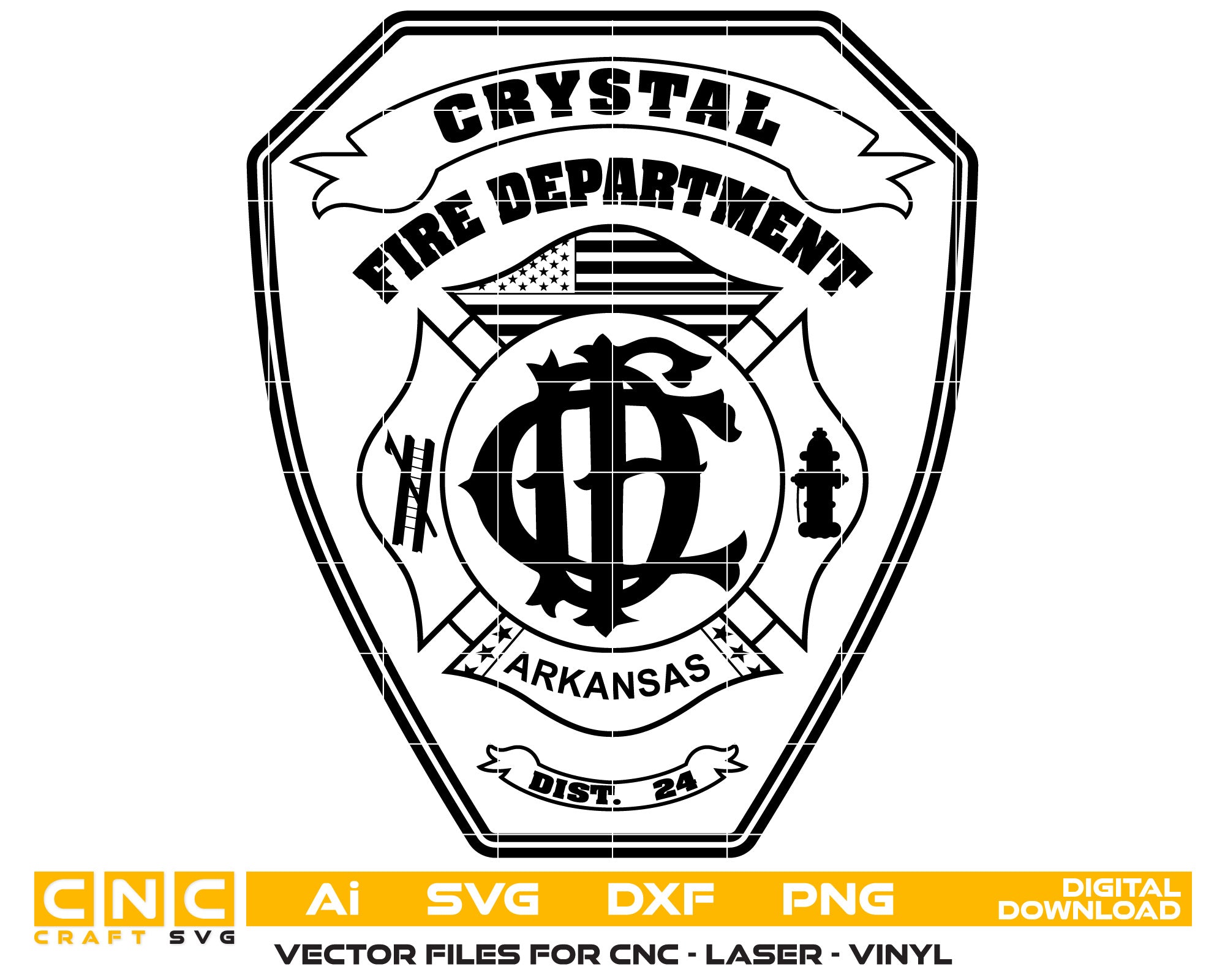 Crystal Fire Department Badge