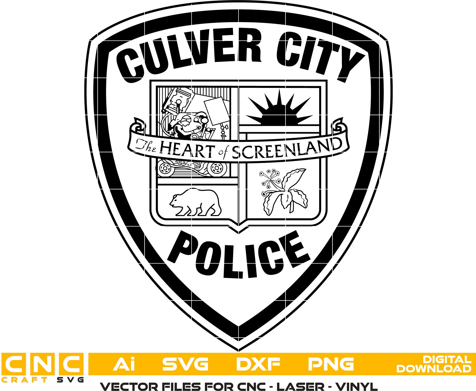 Culver City Police Badge,Police logo, Culver vector art, Digital File