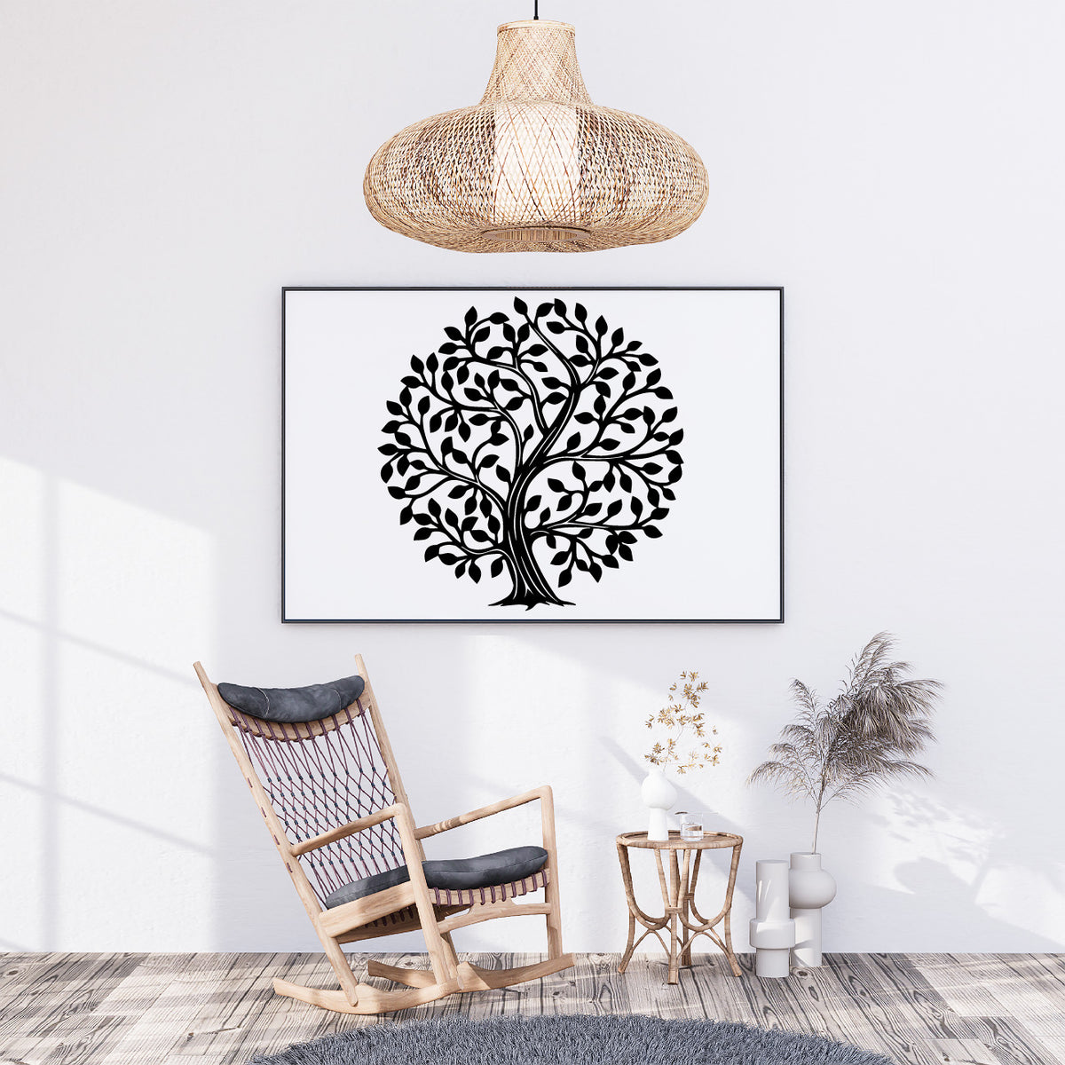 Round Tree Print Curved Round Tree – Vector File