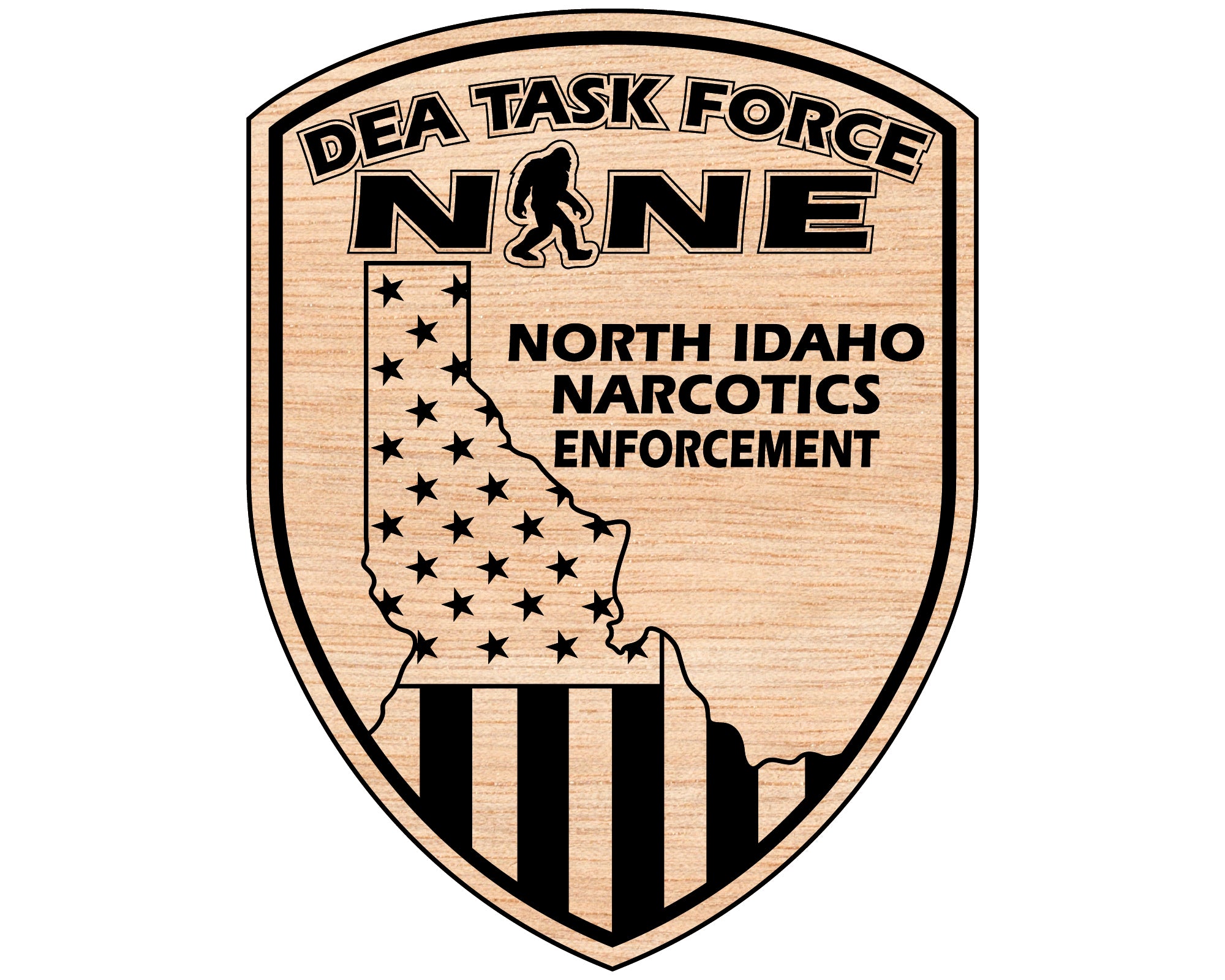 DEA Task Force North Idaho Patch SVG, DEA Narcotics Enforcement SVG, Idaho Police Patch Vector, Law Enforcement Badge SVG, DEA Logo Digital File