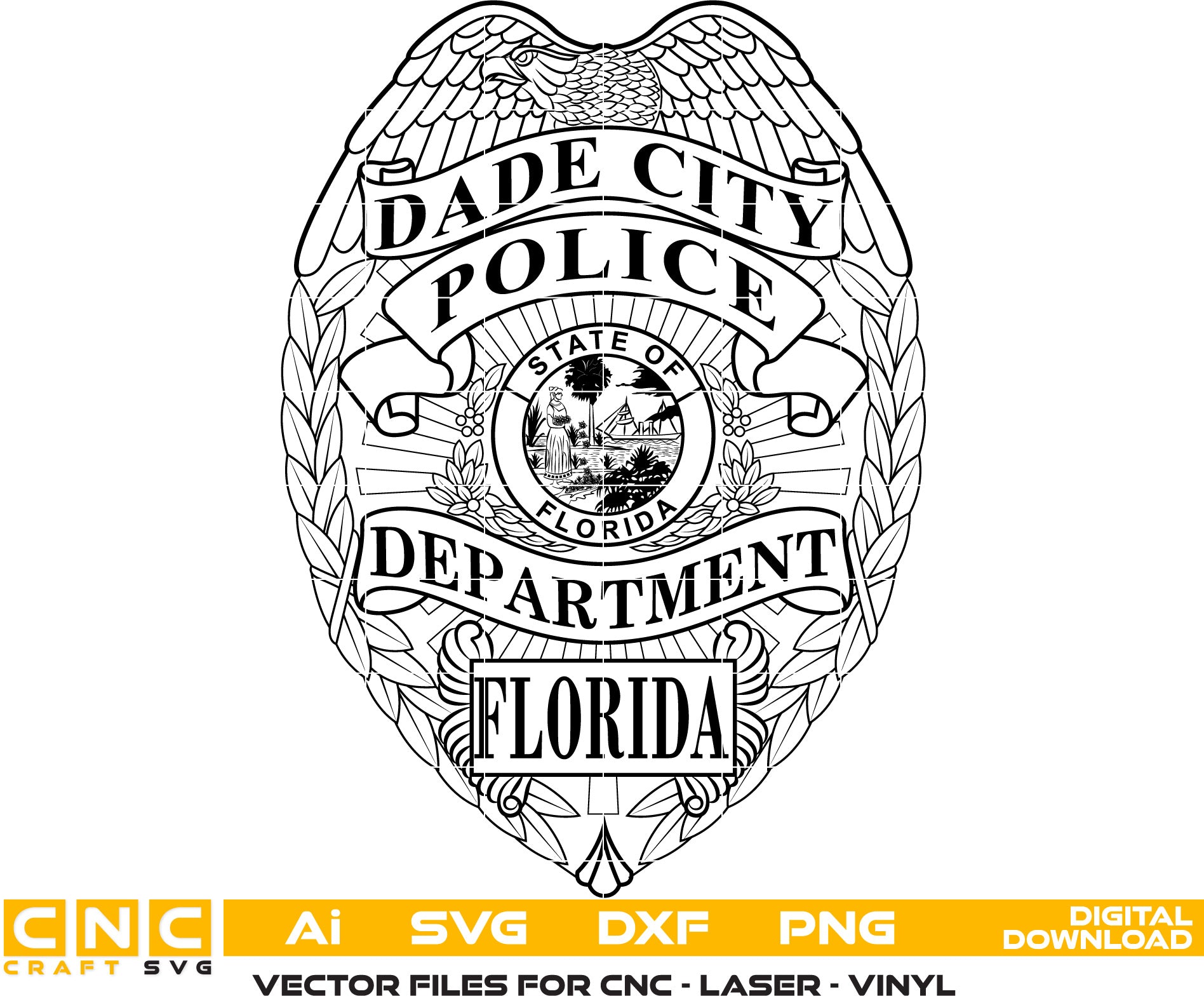 Dade City Police Badge, Florida Police Badge, Dade City Police svg, Dade City Police Badge Digital File