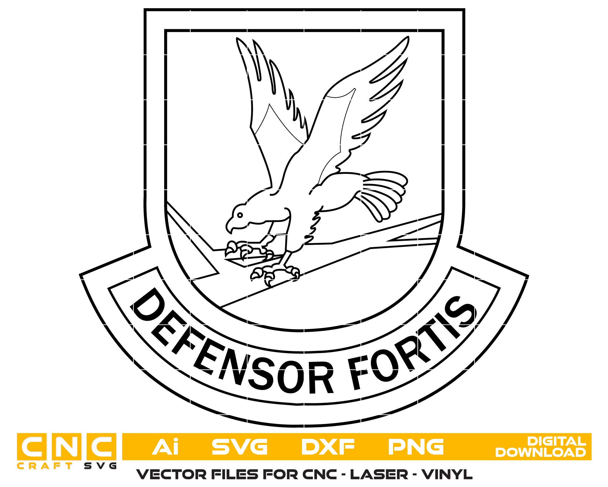 Defensor Fortis logo Vector Art, Ai,SVG, DXF, PNG, Digital Files