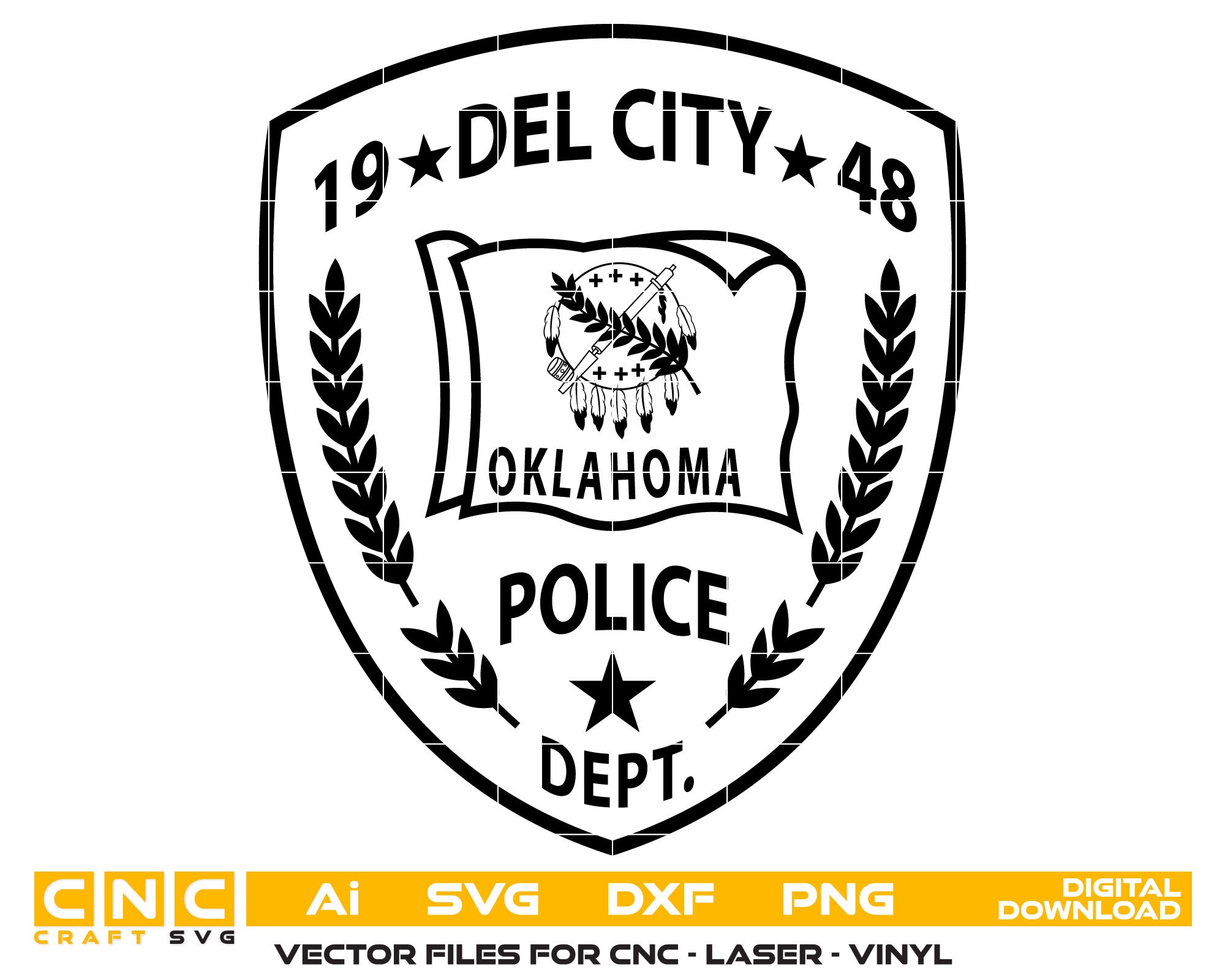Del City Oklahoma Police Department Patch