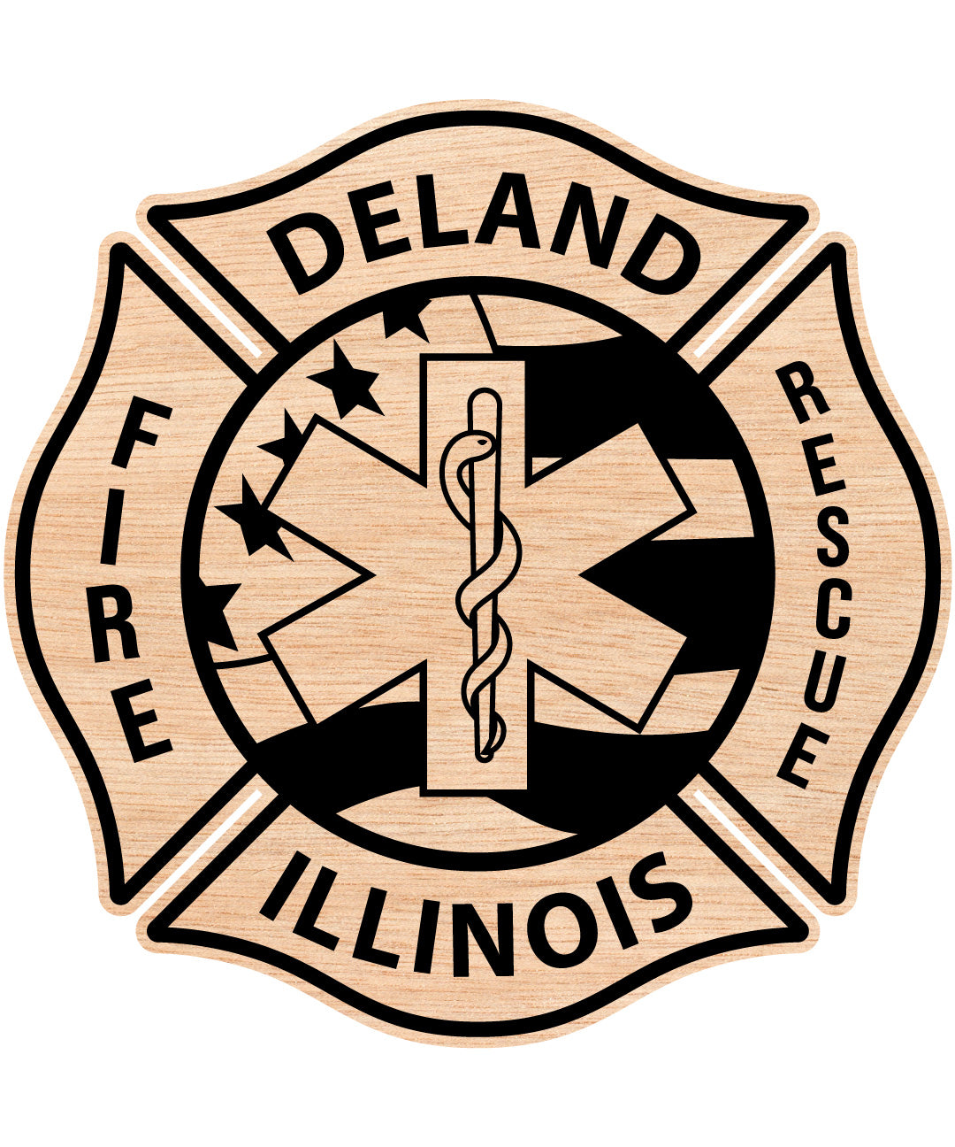 Deland Illinois Fire Rescue Badge