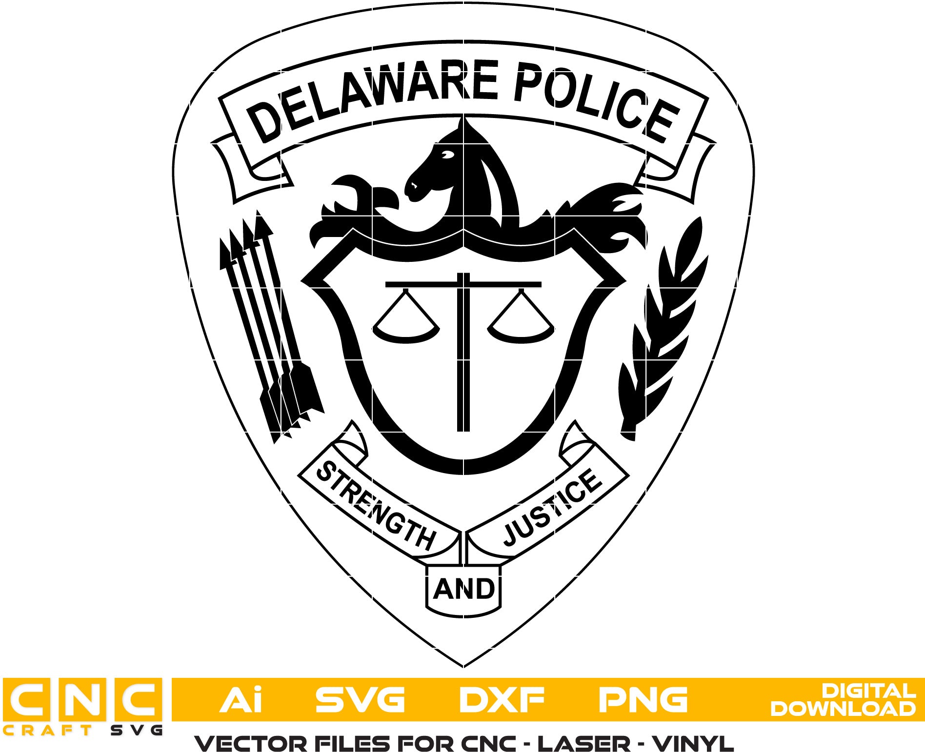 Delaware Police Badge, Delaware Police Logo, police badge, Delaware Police vector art