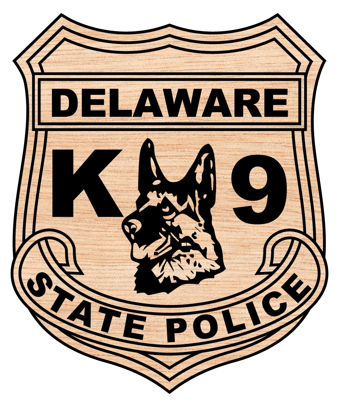 Delaware State Police K-9 Unit Badge SVG, Delaware Police Dog Badge Vector, State Police K9 Unit Emblem, Police K-9 Badge SVG, Delaware Law Enforcement K9