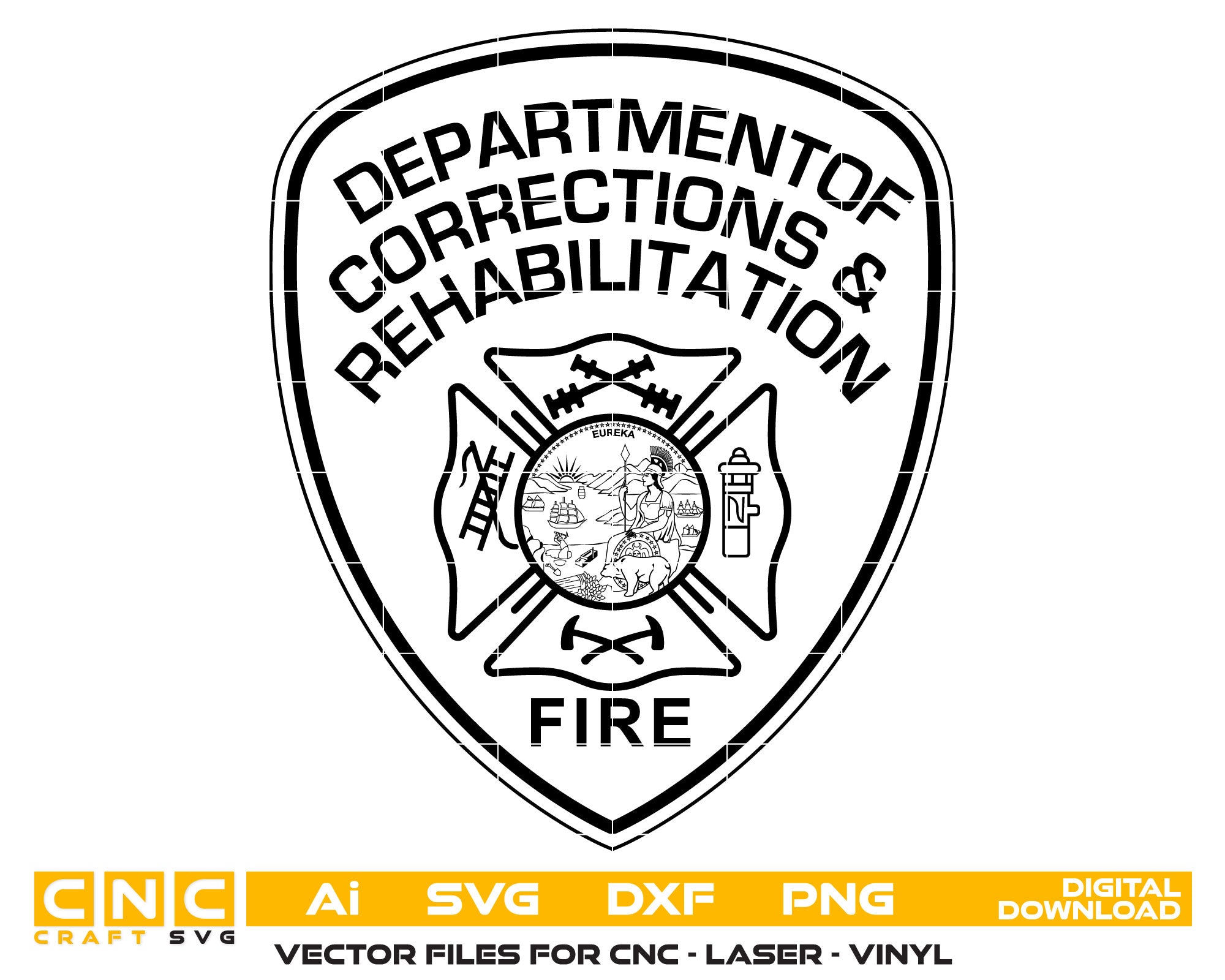 Department of Corrections & Rehabilitation Fire Dept Patch