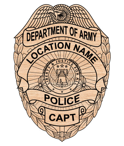Department Of Army Civilian Police Captain Badge SVG, Army Civilian Police Badge Vector, Law Enforcement Badge SVG, U.S. Army Police Badge, Police Captain Badge Vector
