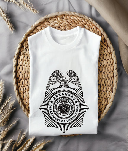 arkansas department of corrections badge svg, arkansas corrections officer badge vector, arkansas doc badge svg emblem, corrections law enforcement badge svg, #support