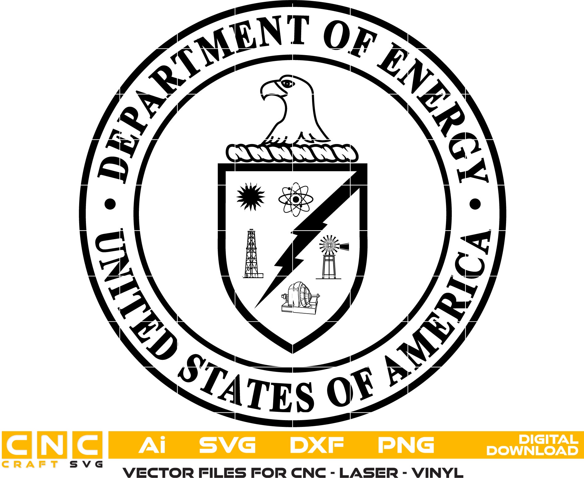 Dept of Energy Logo,Dept of Energy seal, Dept of Energy vector art, Digital File