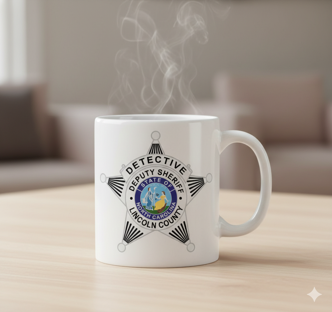 Lincoln County Sheriff Detective Badge SVG

North Carolina Deputy Sheriff Vector

Detective Rank Badge Lincoln County

NC Law Enforcement Emblem Design

Sheriff Detective Badge for Engraving