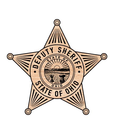 Deputy Sheriff Badge Ohio SVG, Ohio Sheriff Badge Vector, Law Enforcement Badge SVG Ohio, Deputy Sheriff Emblem Vector, Ohio Police Sheriff Badge SVG
