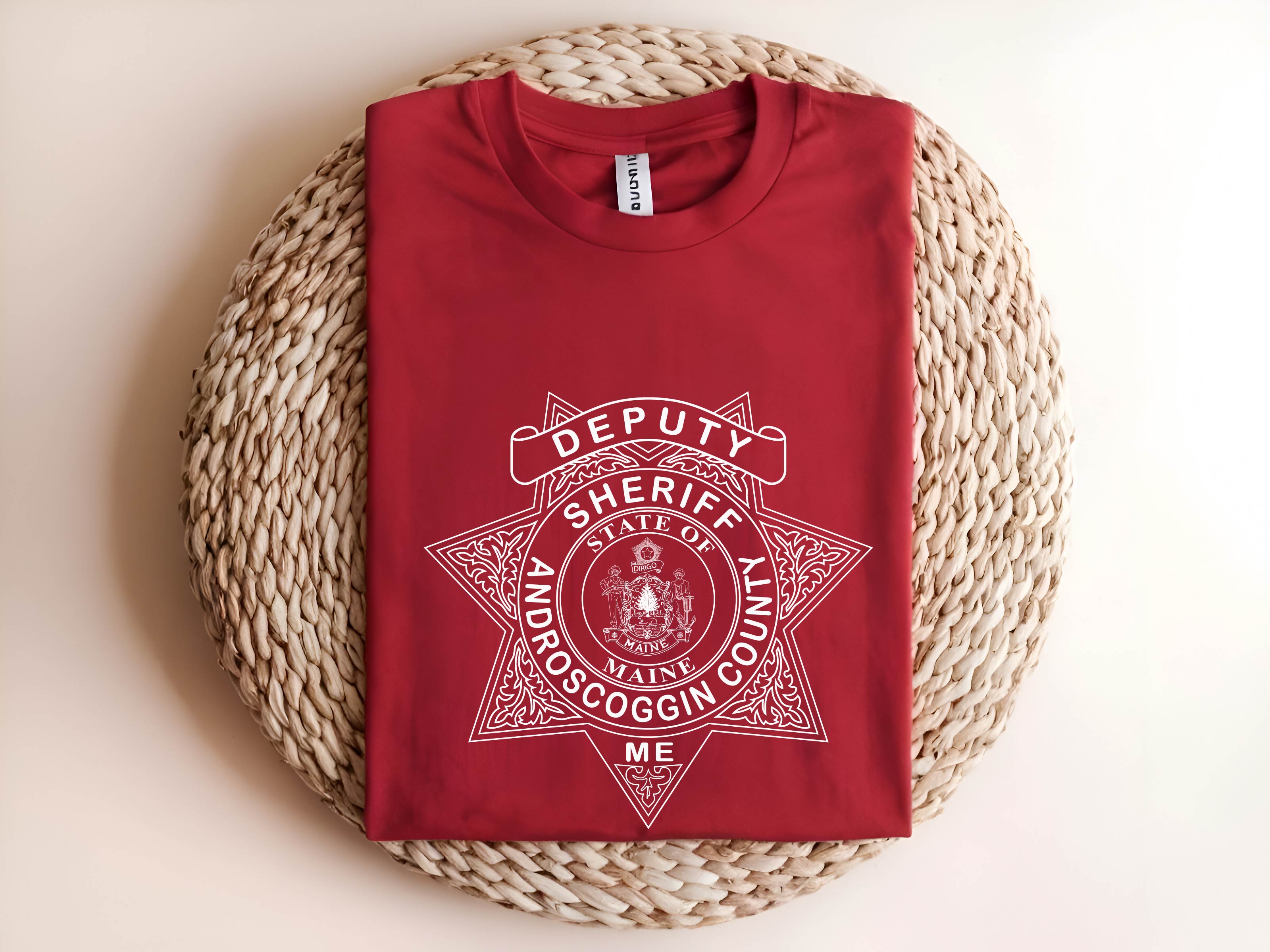 Androscoggin County Sheriff Badge SVG, Deputy Sheriff Badge Vector, County Sheriff Emblem SVG, Law Enforcement Badge Design, Police Shield Vector, Engraving Badge File