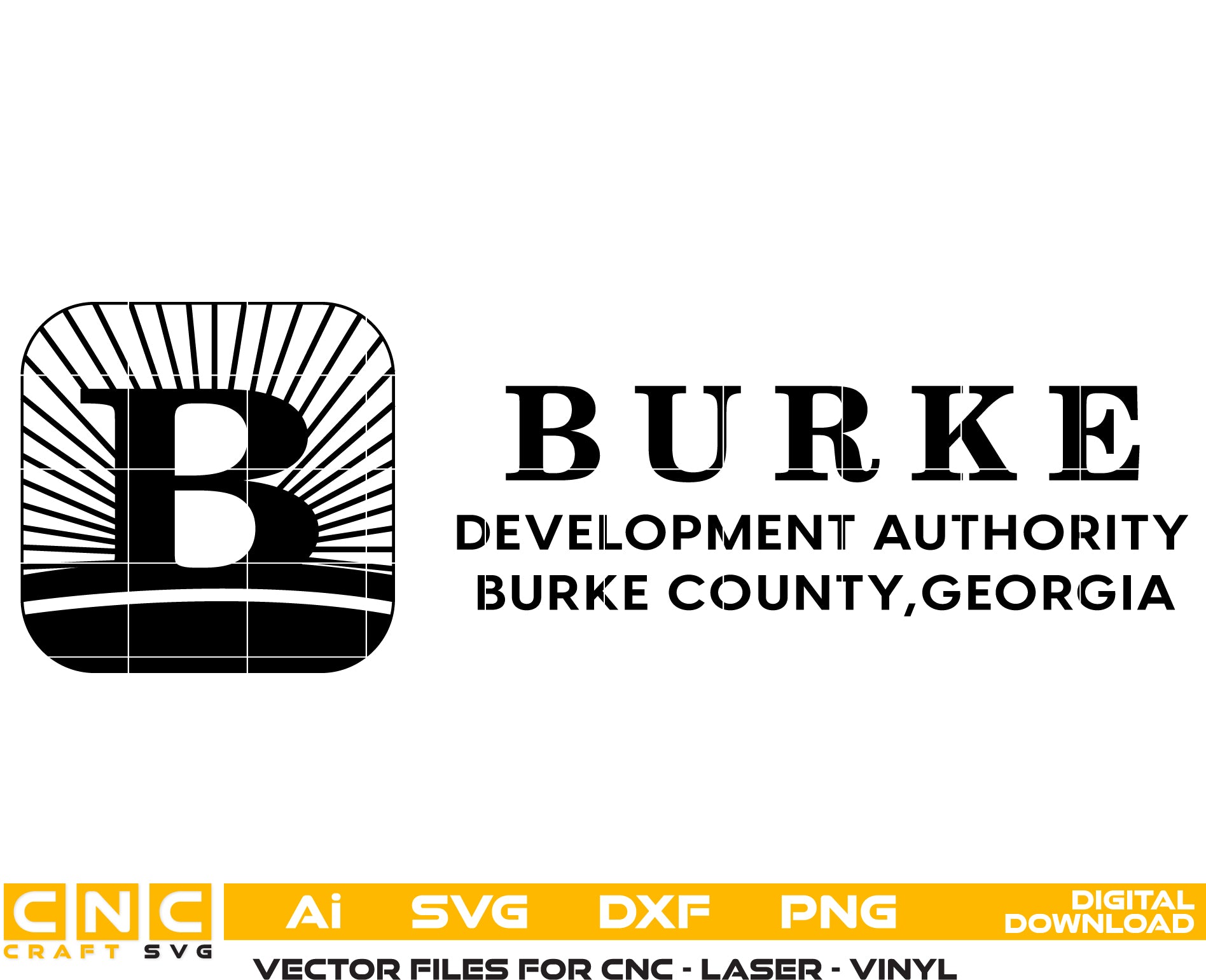 Development Authority Burke County Georgia Logo Vector art Svg/ Dxf/ Jpg/ Png/ and Ai files For laser engraving/ woodworking/ acrylic painting and all printing machines.