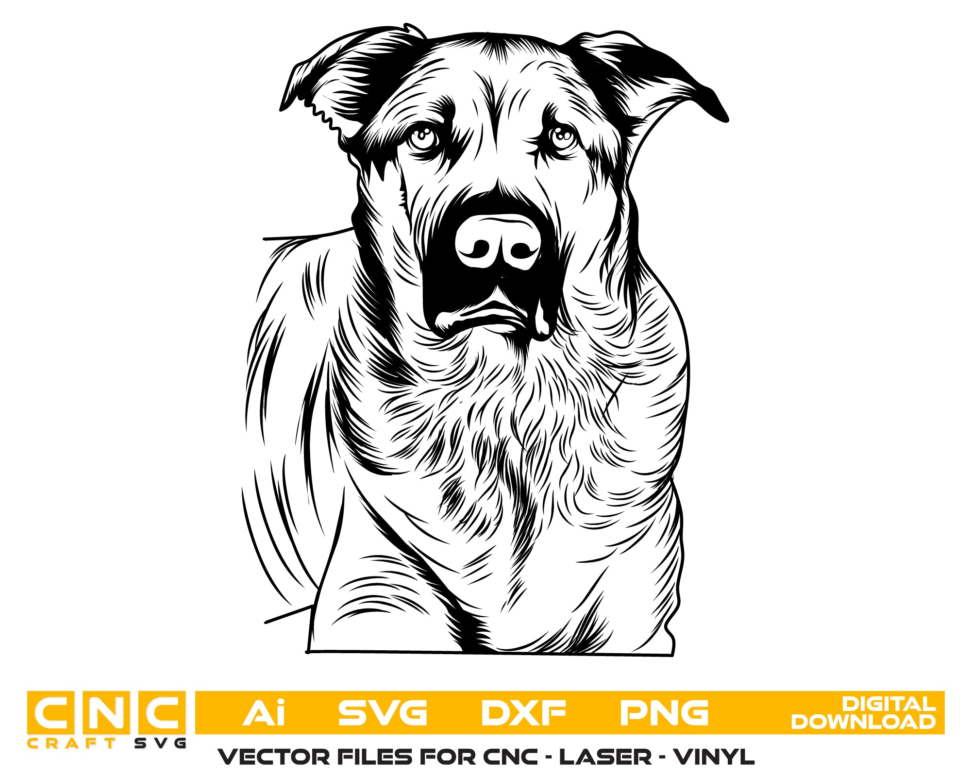 Dog SVG – High-Quality Vector for Laser Engraving, Cutting & Craft Projects