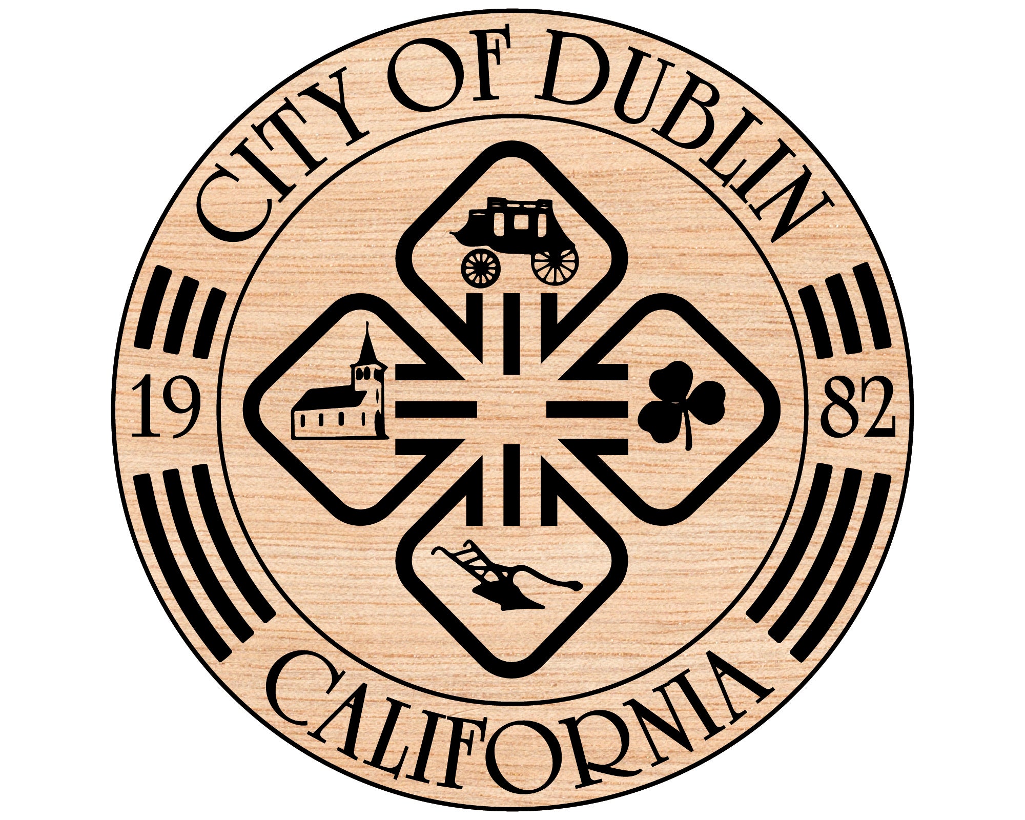 Seal of Dublin California SVG, Dublin City Seal Vector, California City Logo SVG, Dublin California Badge Design, City Seal SVG File