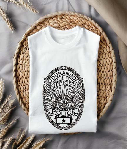 Durango Police Officer Badge, Colorado, Durango Police Officer Badge,  Durango Police Badge, Police Badge Svg