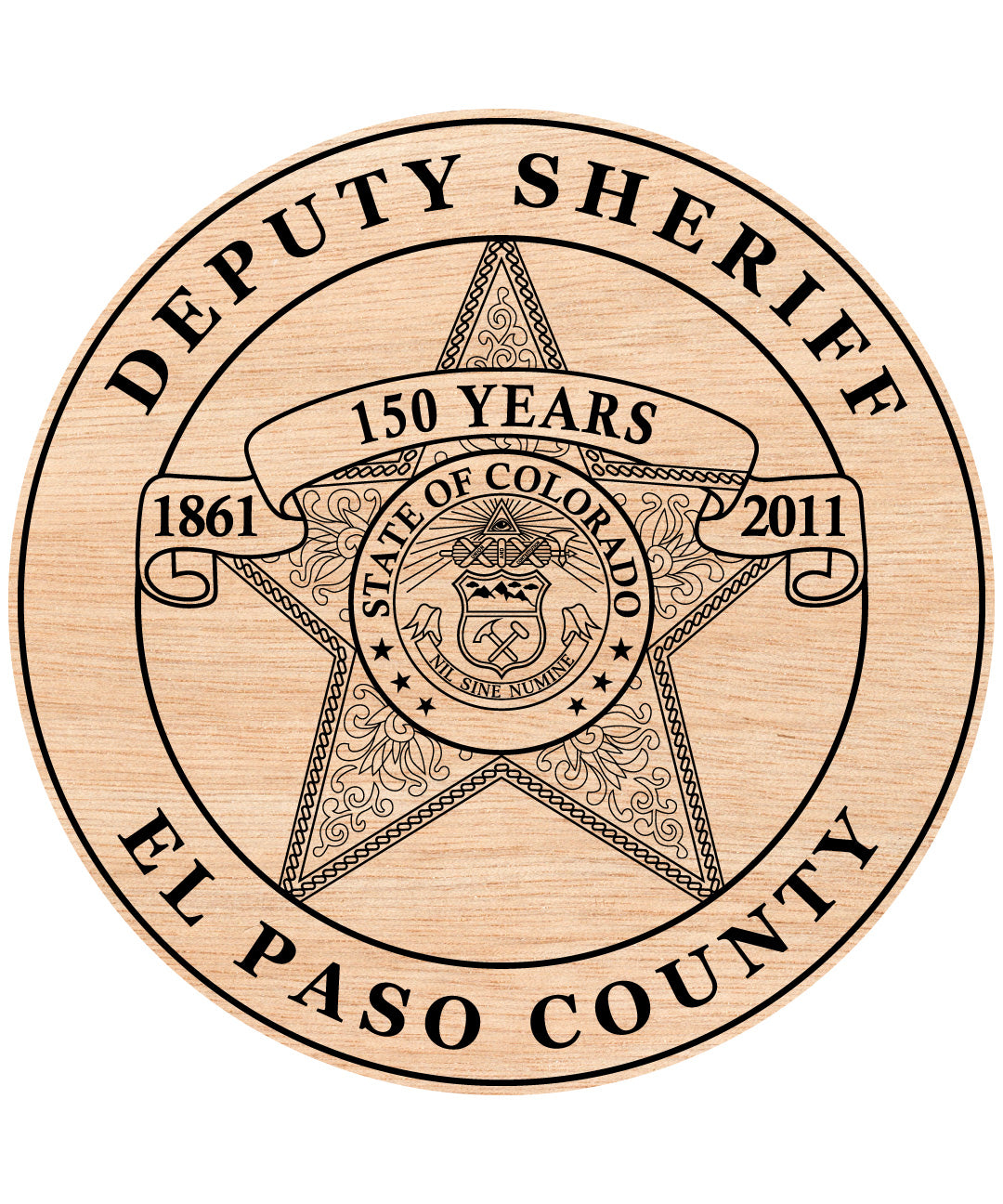 El Paso County Deputy Sheriff Badge SVG | Law Enforcement Vector for CNC, Laser & Printing