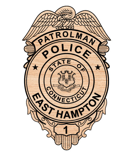 East Hampton Police Chief Badge CT SVG, East Hampton Connecticut Police Chief Emblem, CT Police Chief Badge Vector, East Hampton Police Emblem SVG, Chief Police Badge CT