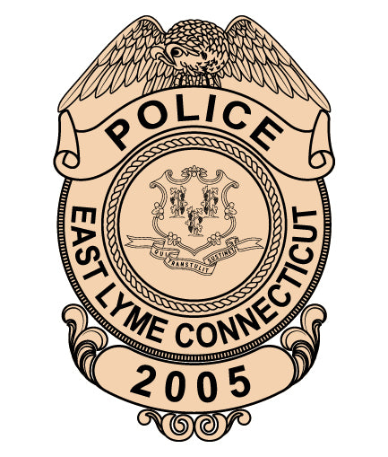 East Lyme Police Department Badge SVG, East Lyme Connecticut Police Badge Vector, East Lyme Police Emblem SVG, Connecticut Police Badge Vector, East Lyme PD Badge