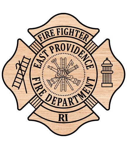 East Providence Fire Department Badge SVG, Rhode Island Firefighter Emblem SVG, East Providence Fire Badge Vector, Firefighter Shield SVG, East Providence FD Badge