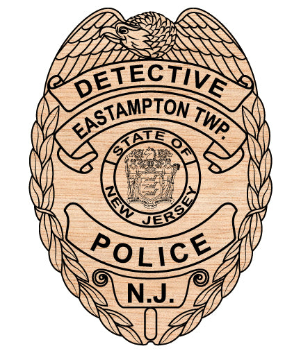 Eastampton Township Detective Police Badge SVG, New Jersey Police Badge Vector, Eastampton Police Detective Badge, Law Enforcement Badge SVG, Police Detective Badge Vector