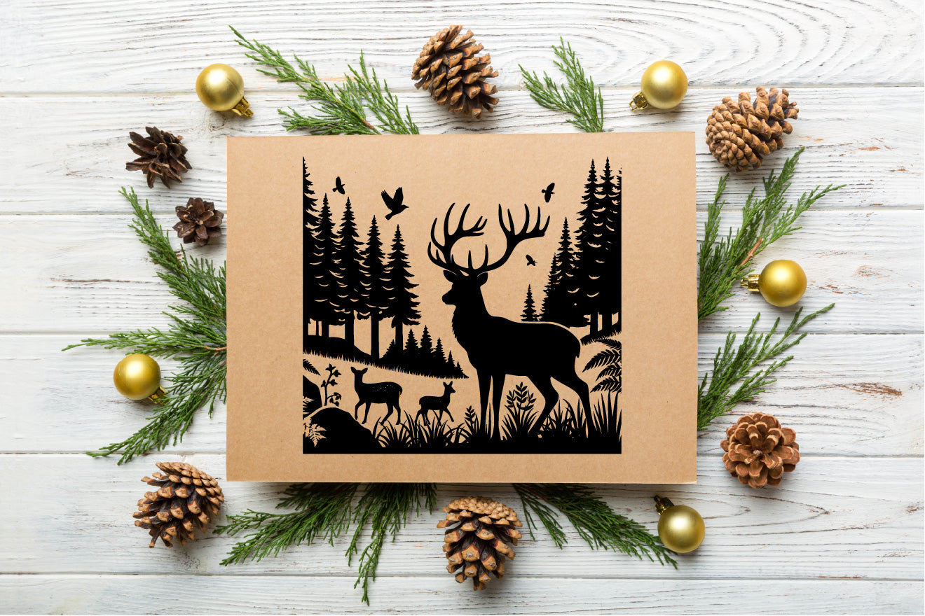Deer Black Silhouette SVG