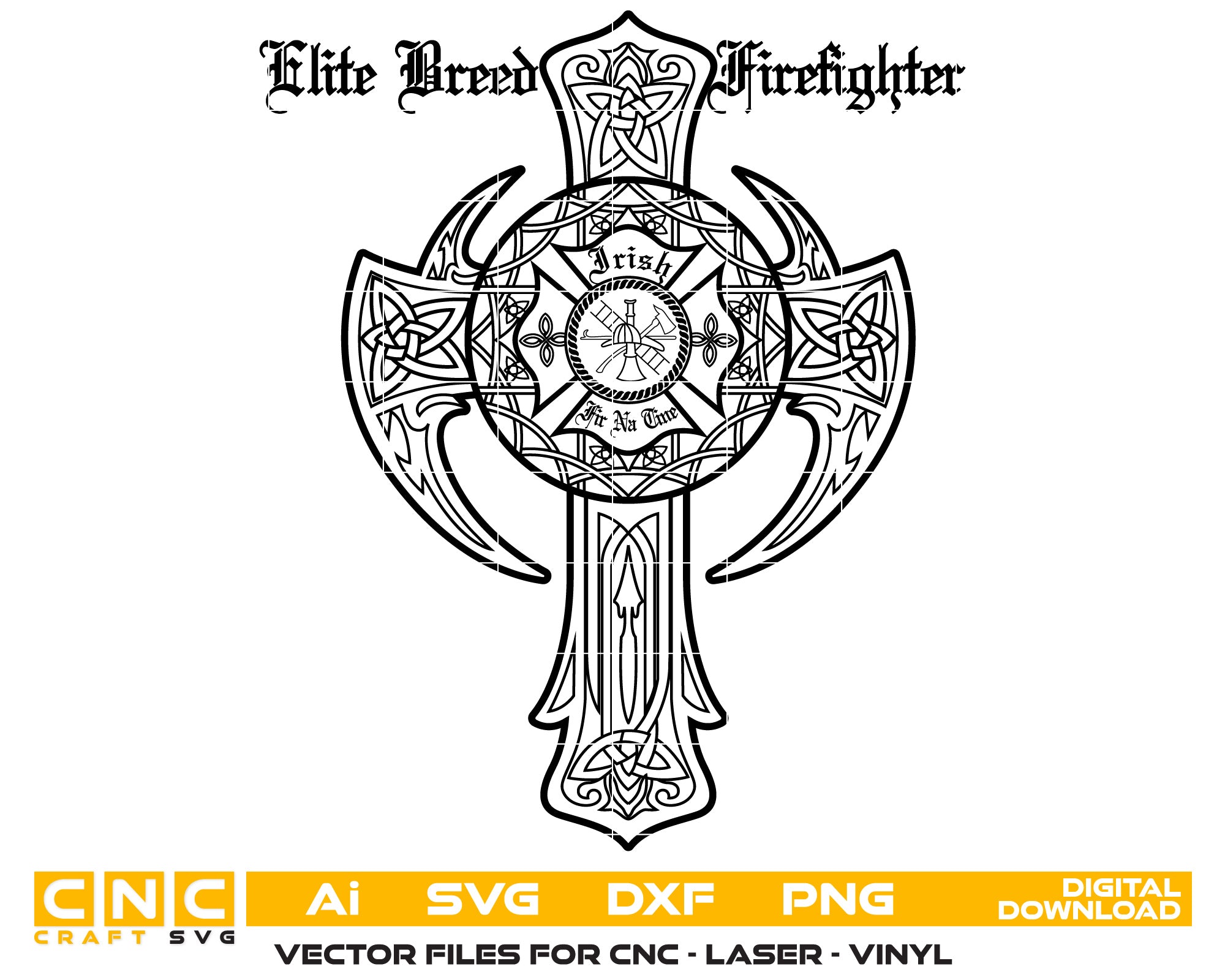 Elite Breed Fire Fighter Vector Art, Ai,SVG, DXF, PNG, Digital Files