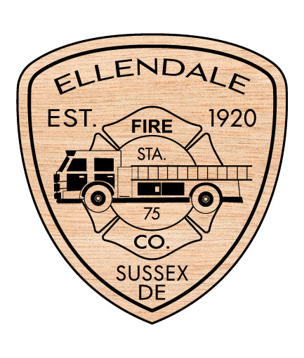 Ellendale Fire Company Badge SVG, Delaware Fire Badge Vector, Ellendale DE Firefighter Emblem, Fire Department Badge SVG, Fire Rescue Badge Vector File