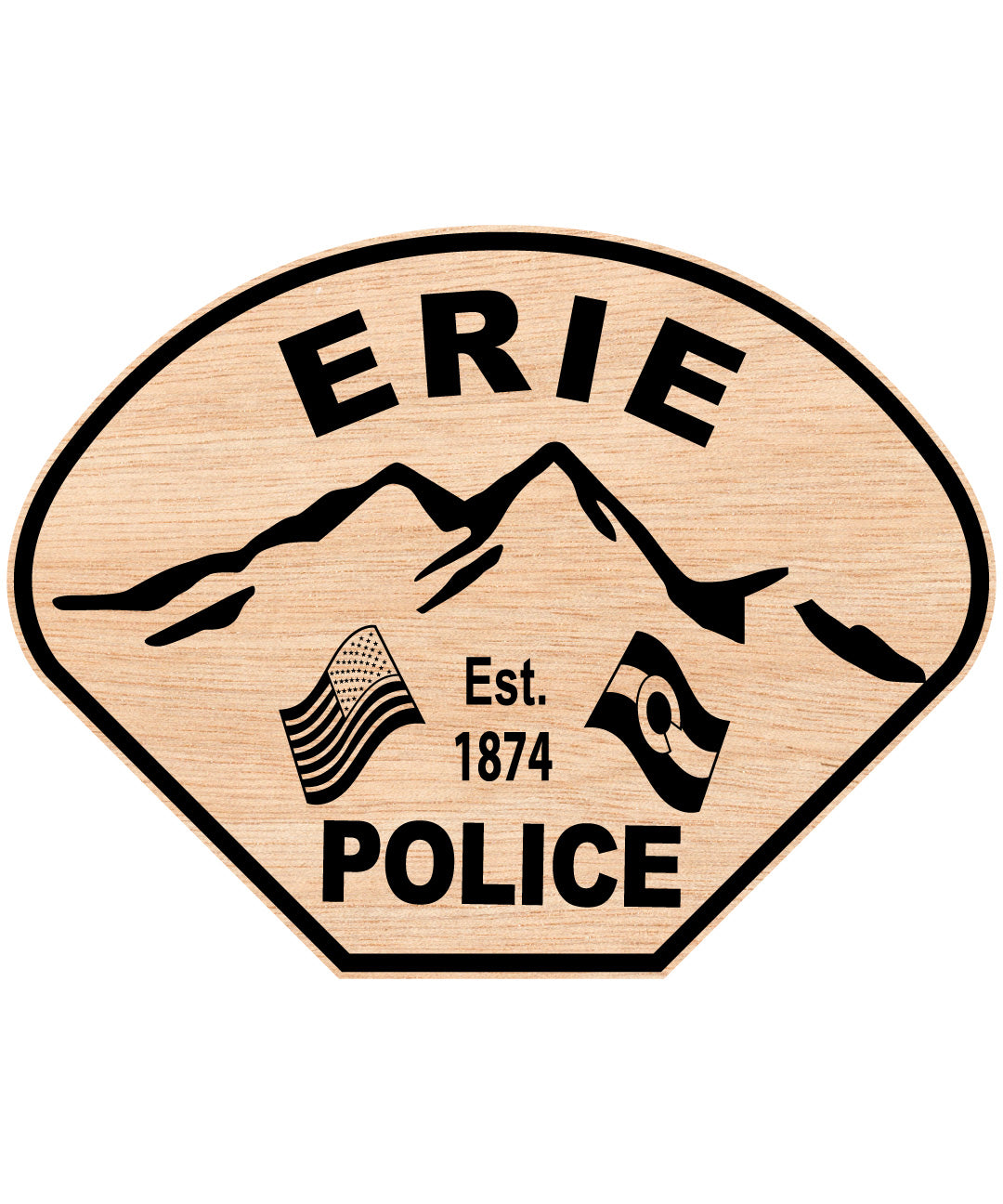 Erie Police Department Badge SVG | Law Enforcement Vector for CNC, Laser Engraving & Crafts