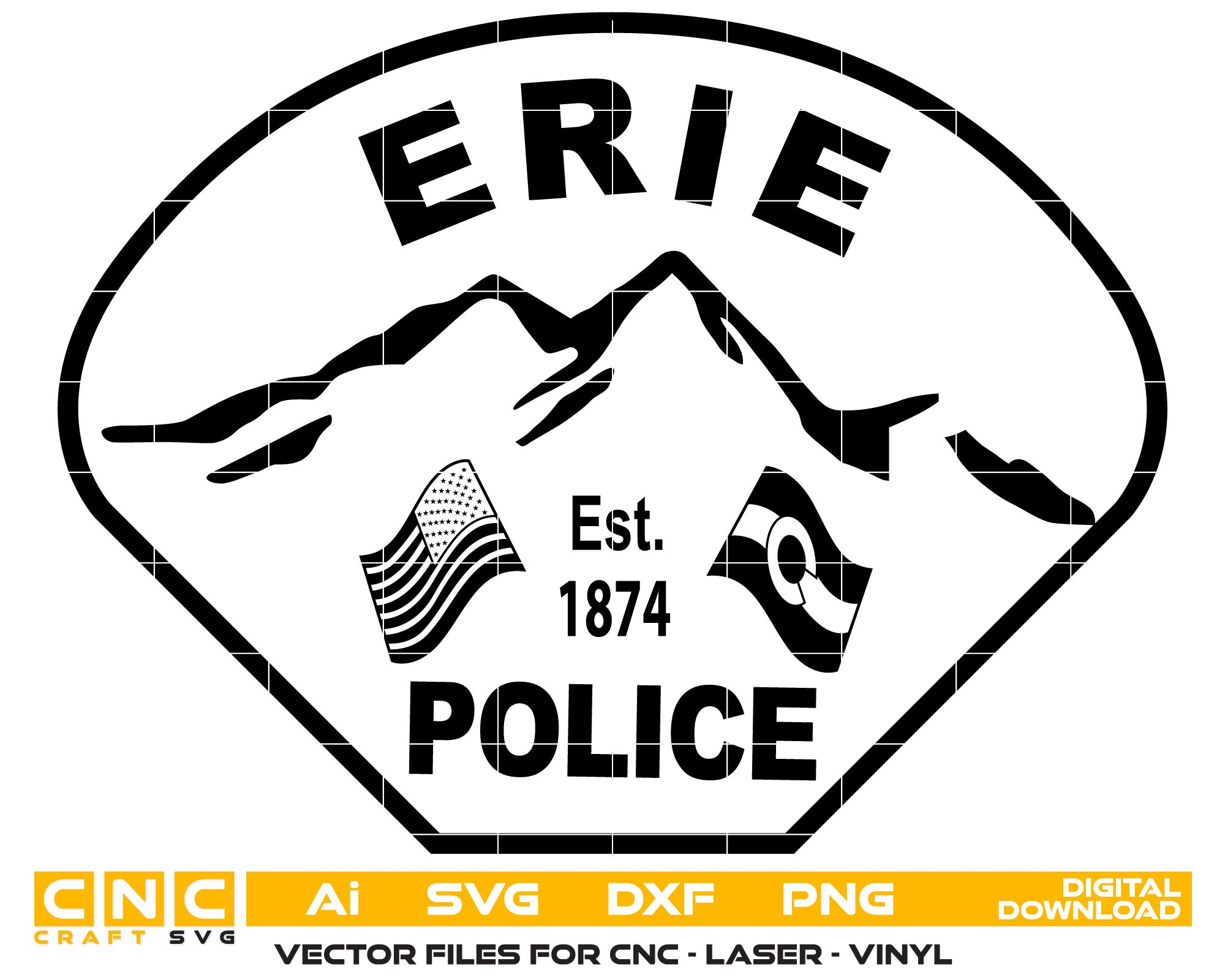Erie Police Department Badge SVG