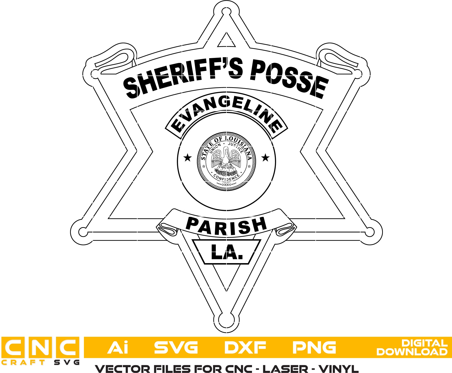 Evangline Parish Sheriff Posse Badge