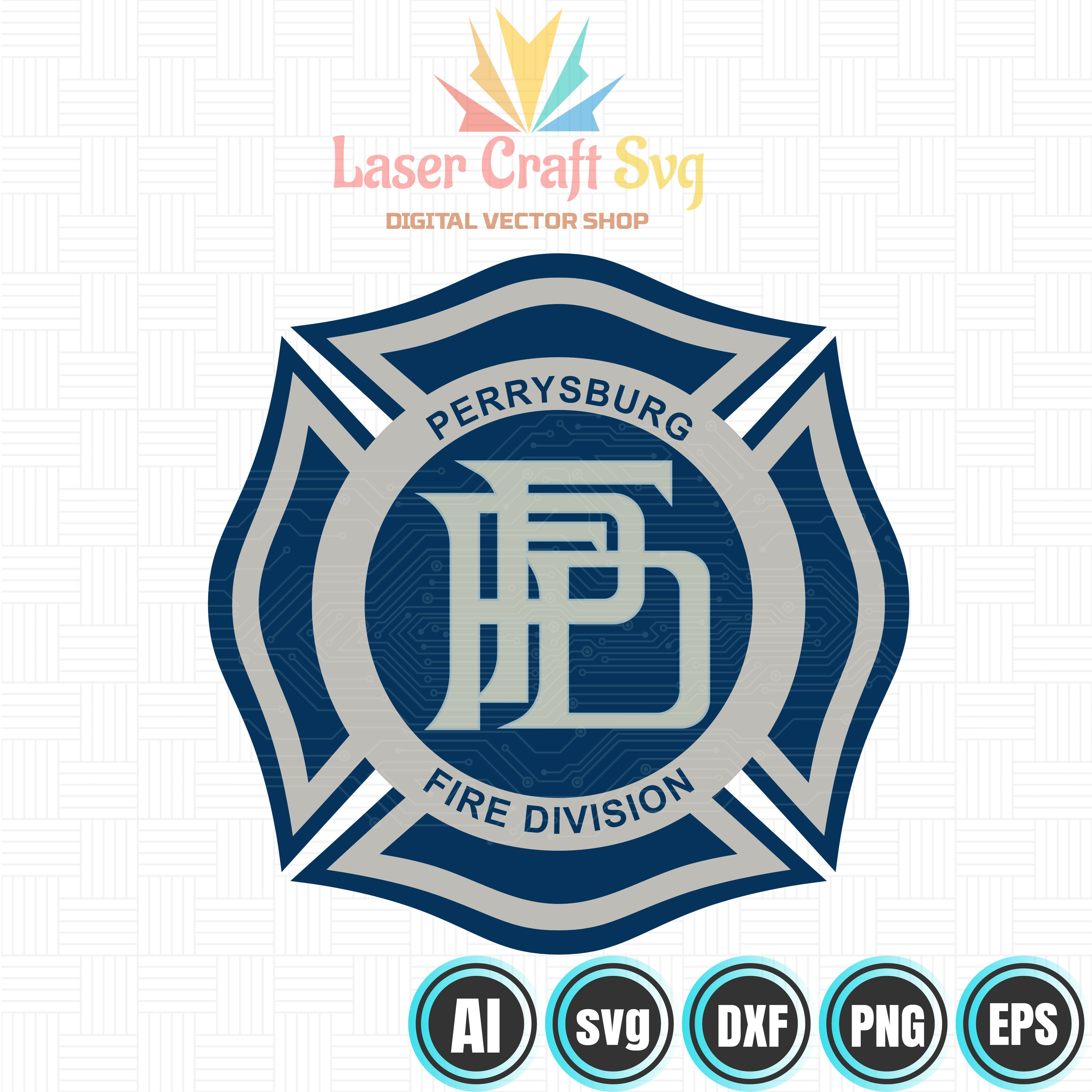 Perrysburg Fire division Colour Badge-01