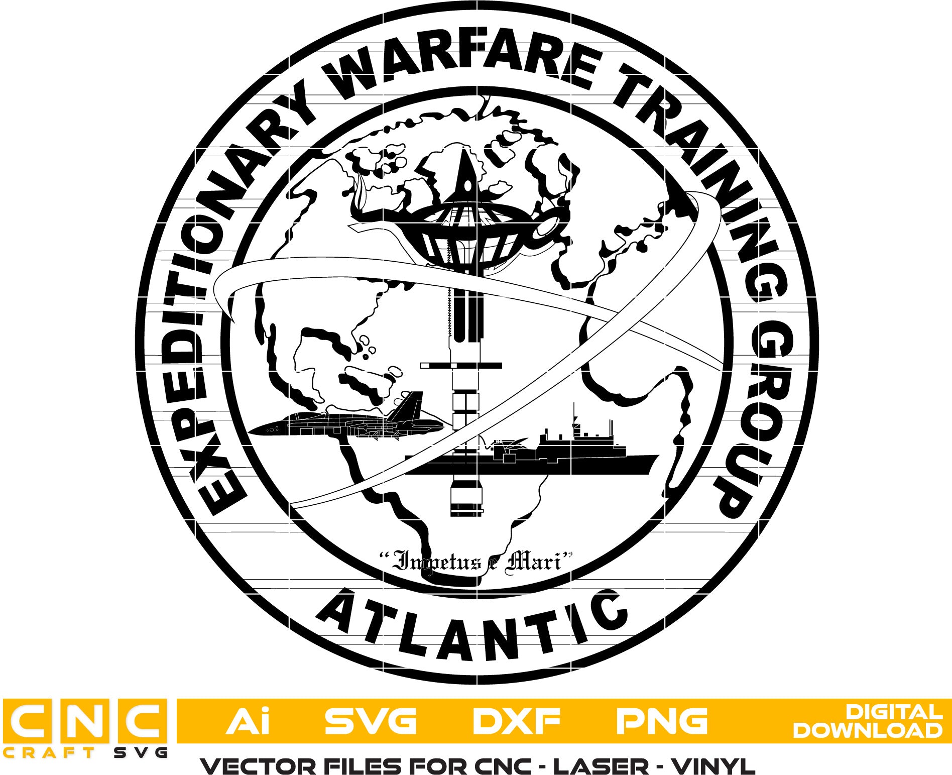 Expeditiolary Warfare training Group Atlantic Logo, Expeditiolary Warfare vector art