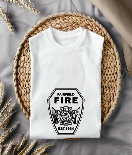 Fairfield Fire Department Badge Texas SVG, Fairfield TX Firefighter Emblem Vector, Fairfield Fire Badge SVG, Texas Fire Department Badge, Fairfield Firefighter Logo
