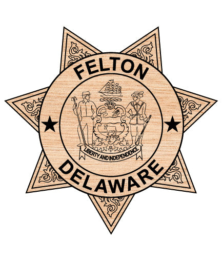 Felton Police Department Badge SVG, Delaware Police Badge Vector, Felton Police Badge, Law Enforcement Badge SVG, Delaware Police Department Badge Vector