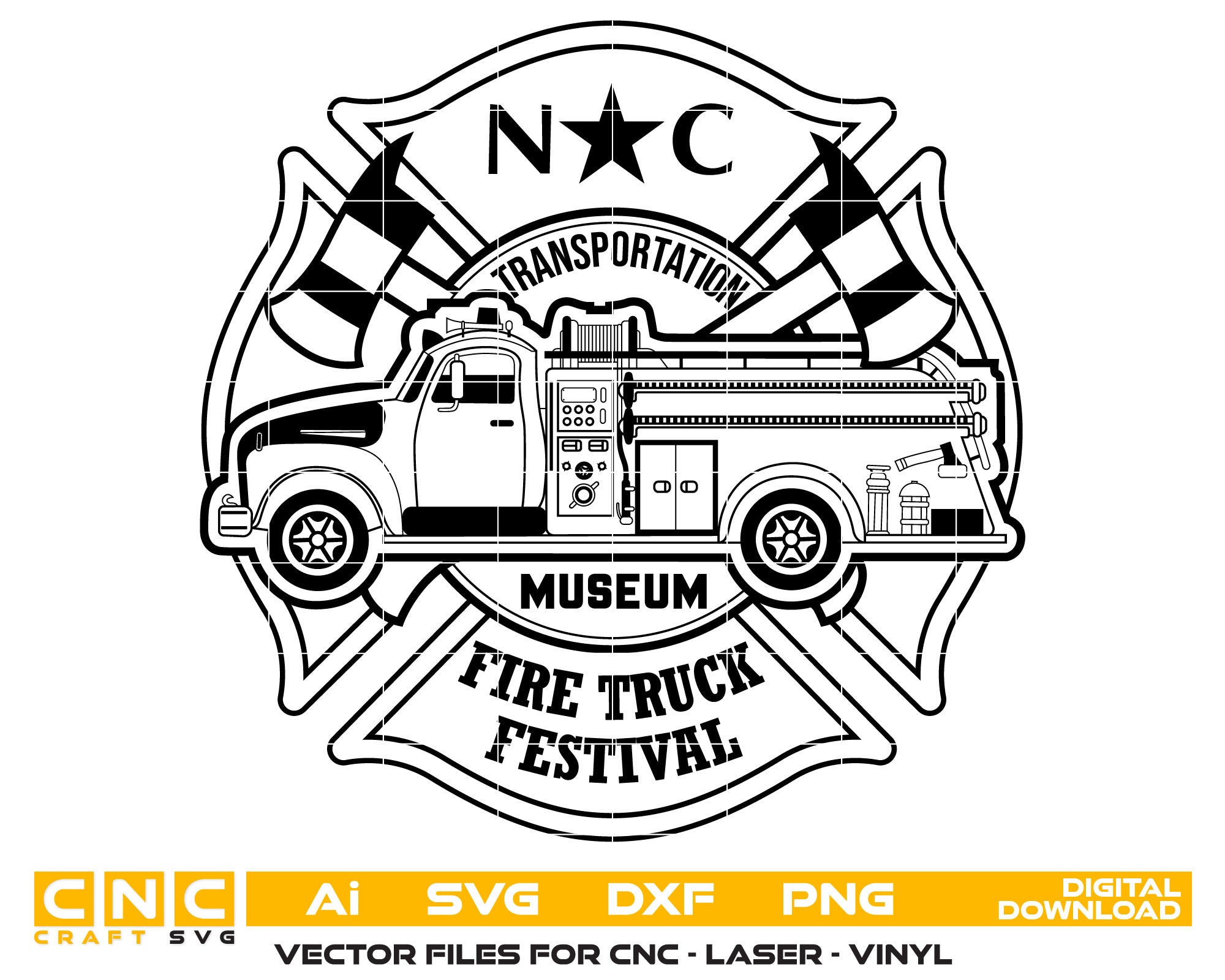 Fire Truck Festival  NC Transportation Museum Badge