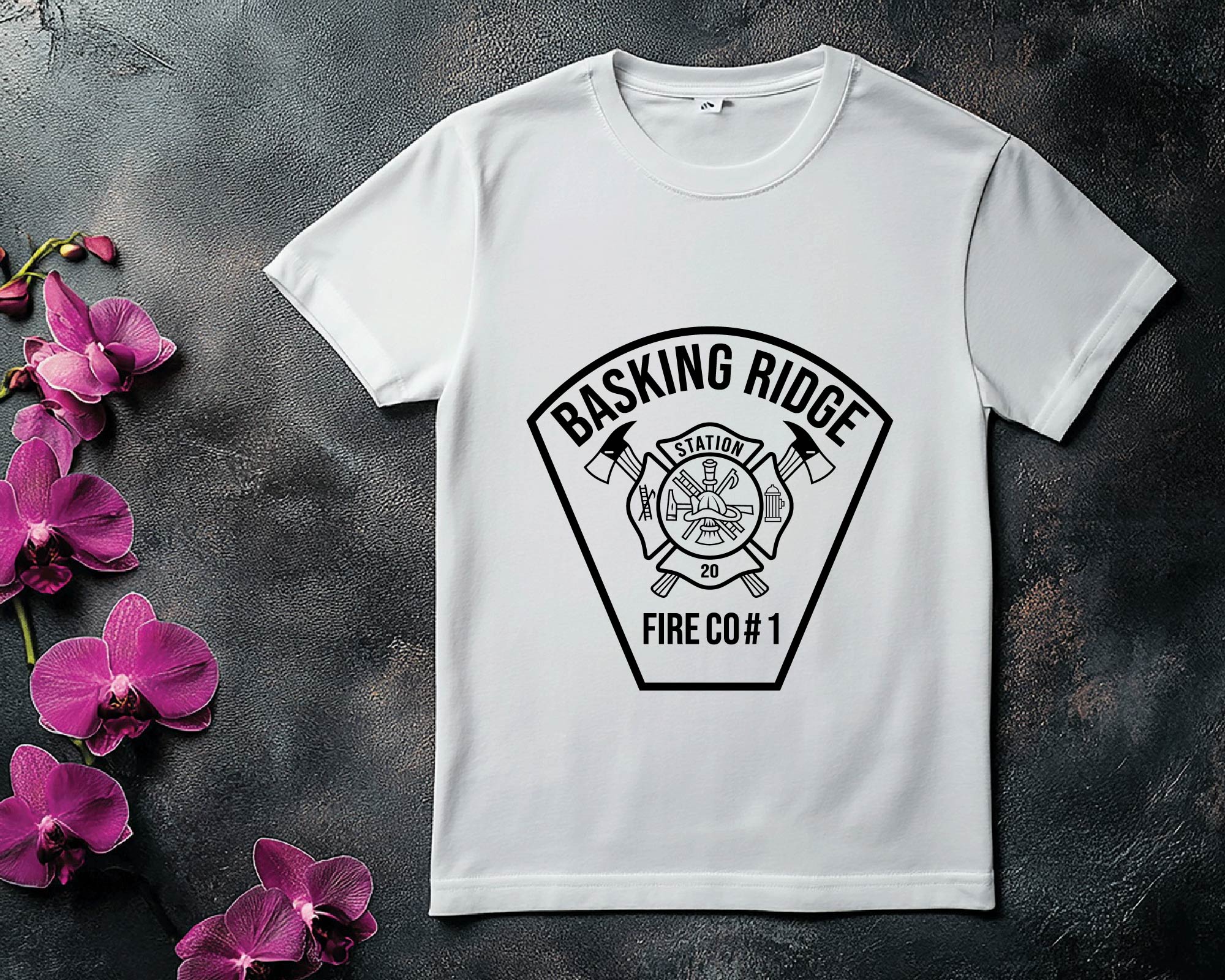 Basking Ridge Fire Department SVG, Fire Dept Logo Vector, Firefighter Emblem SVG, Basking Ridge FD Logo, Fire Rescue Logo SVG, Fire Department Badge Vector